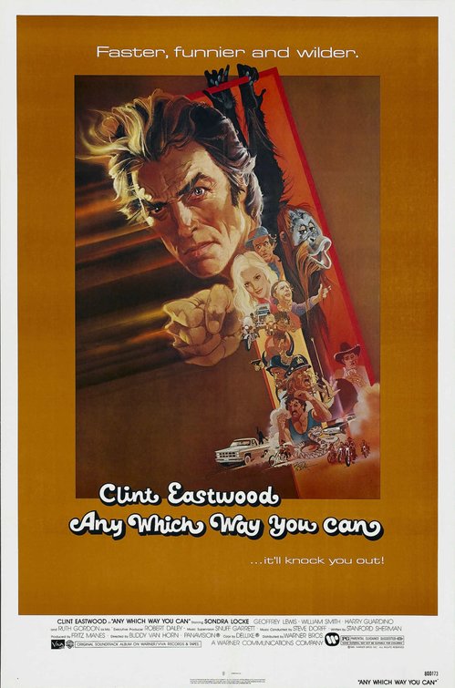 Any Which Way You Can theatrical poster featuring Clint Eastwood and the ensemble