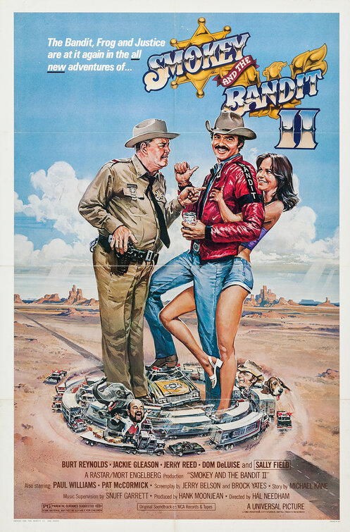 Smokey and the Bandit II theatrical poster featuring Burt Reynolds, Sally Field, and Jackie Gleason