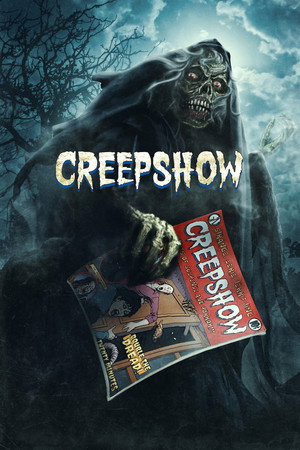 Creepshow television series poster featuring the Creep holding a Creepshow comic book
