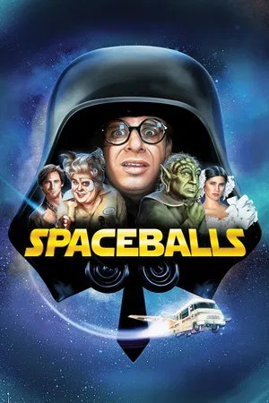 Spaceballs poster featuring Dark Helmet and the principal characters
