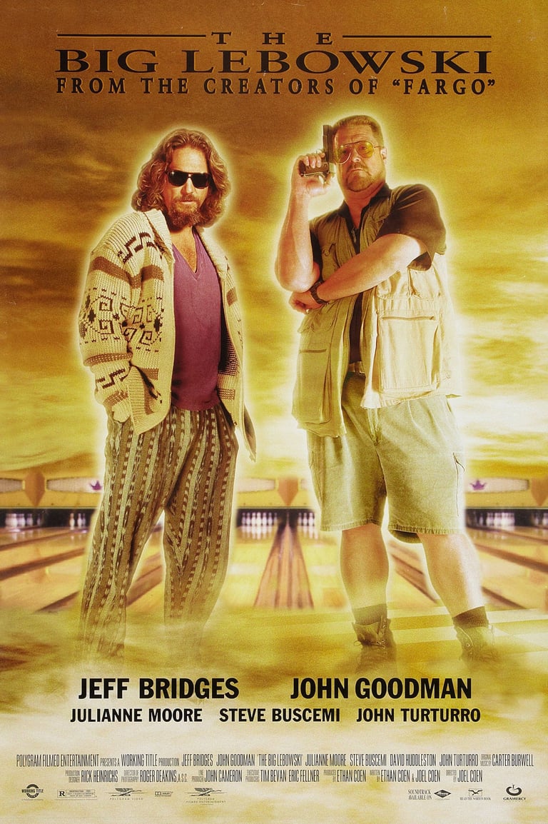 The Big Lebowski poster with Jeff Bridges as the Dude in sunglasses